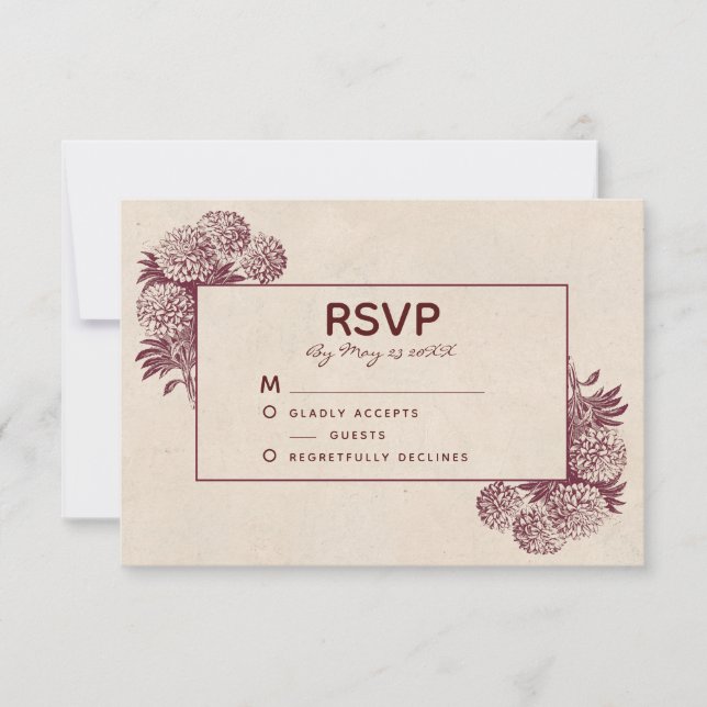 Vintage Floral RSVP I Retro Botanique (Devant)