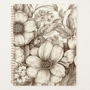 Vintage Floral Sepia Motif (13)