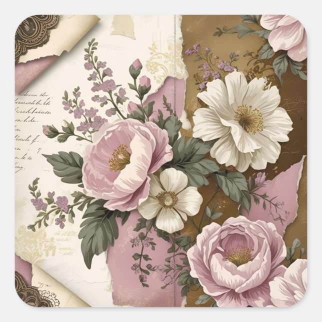 Vintage Floral - Stickers  (Devant)