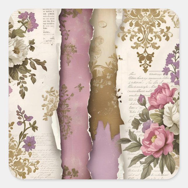Vintage Floral - Stickers (Devant)