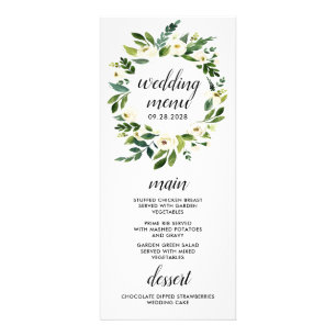 Vintage Floral Verdure ivoire Mariage Cartes de me