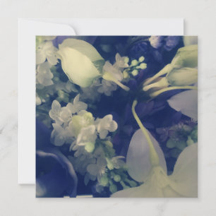 vintage flowers flat card