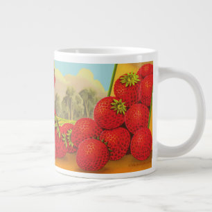 Vintage fraise paysage Crate Art Jumbo Mug