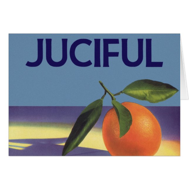 Vintage Fruit Crate Art Étiquette, Oranges juives (Devant horizontal)