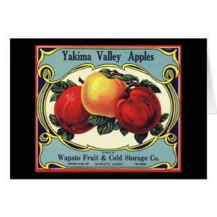 Vintage Fruit Crate Étiquette Art Yakima Valley Po