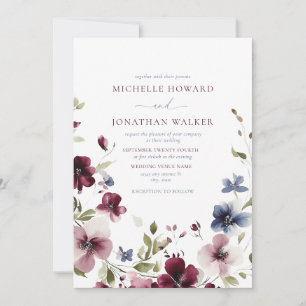 Vintage Garden Floral Faire-part de mariage