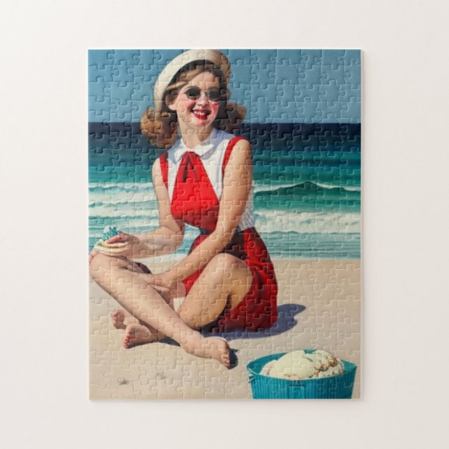 Vintage Girl art Collection Puzzle (Vertical)