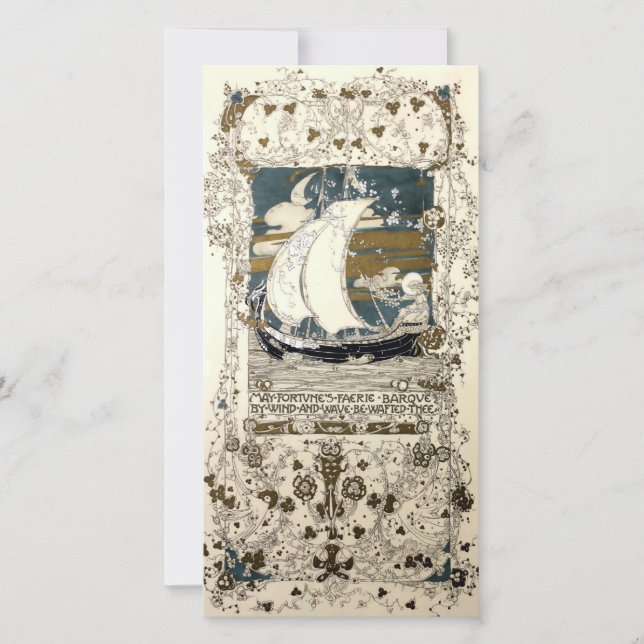 Vintage Girl In Sailboat par Jessie Marion King (Devant)