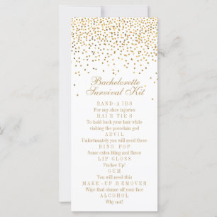 Vintage Glam Gold Confetti Bachelorette Survie