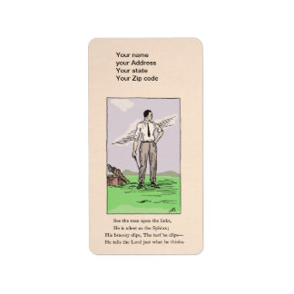 Vintage Golf ditty étiquettes de adresse personnal