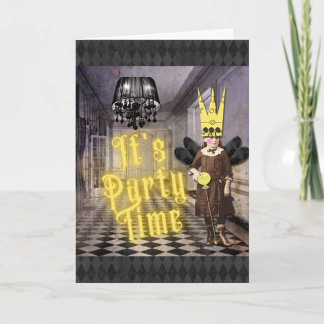 Vintage Goth Invitation du parti Halloween (Devant)