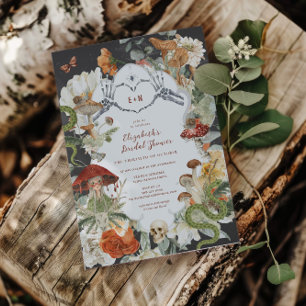 Vintage gothique botanique   Mariage de squelette 