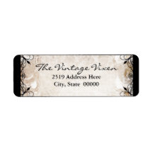 Vintage gothique Étiquette de l'orfèvrerie et des