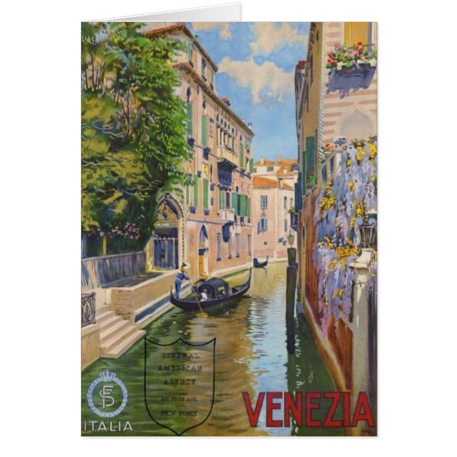 Vintage Grand Canal Gondolas Venise Italie Voyage (Devant)