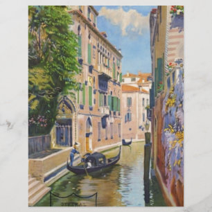 Vintage Grand Canal Gondolas Venise Italie Voyage