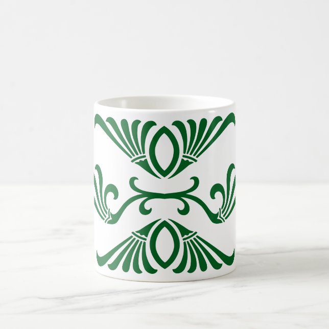 Vintage Grec Floral Flourdissant café Mug (Centre)