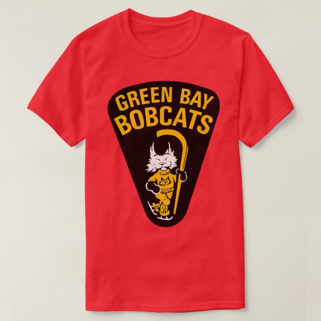 Vintage Green Bay Bobcat Hockey TShirt (Design devant)