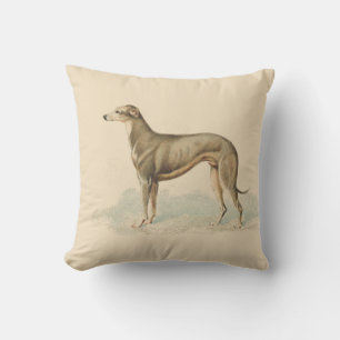 Vintage Greyhound Elegant Impression Doux Coussin 