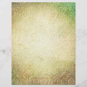 Vintage Grunge Floral Art Motif Papier à papier