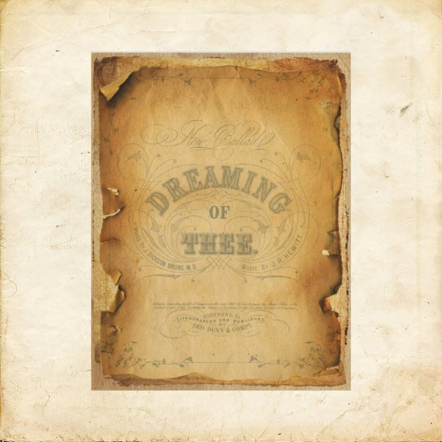 Vintage Grunge Music Programme Scrapbook Papier (Créateur téléchargé)