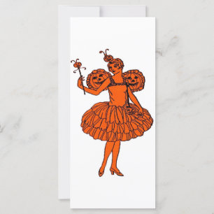 Vintage Halloween Citrouille Fairy