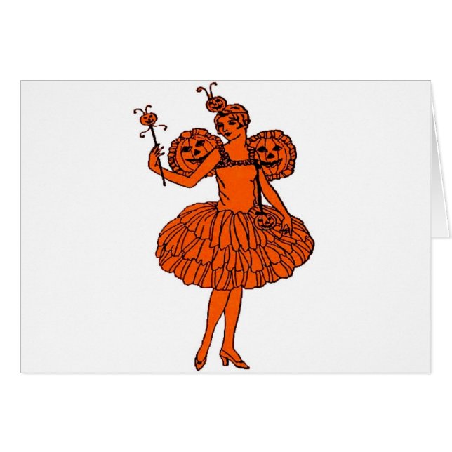 Vintage Halloween Citrouille Fairy (Devant horizontal)