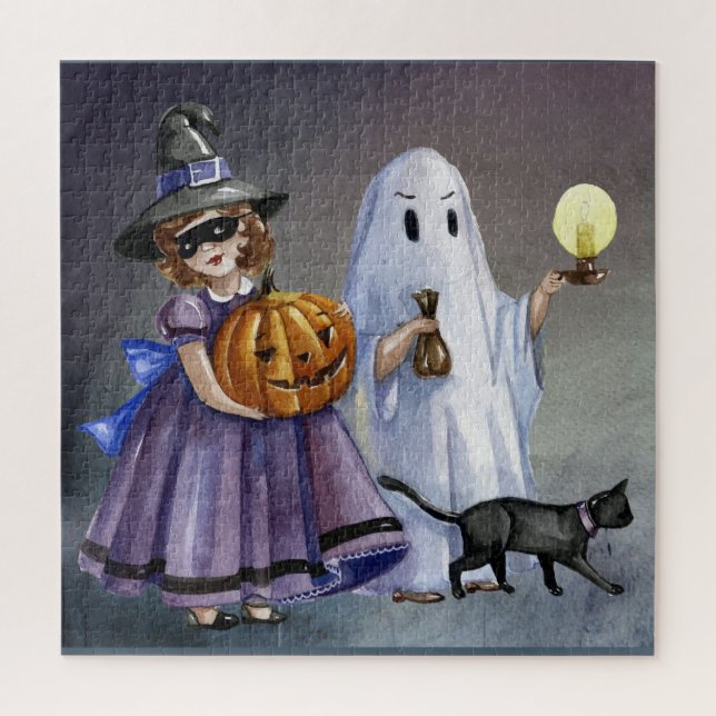 Vintage Halloween Jigsaw Puzzle (Vertical)