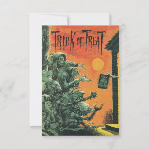 Vintage Halloween Zombie Tricot Ou Traite