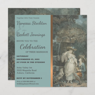 Vintage Happy Couple Faire-part de mariage