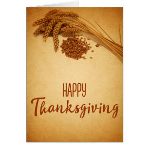 Vintage Happy Thanksgiving Wheat Corn