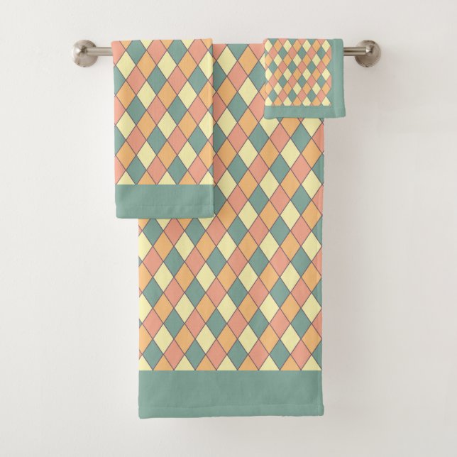 Vintage Harlequine Diagonal dans Pastels Monogramm (En situation)