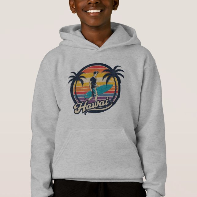 Vintage Hawaii Surf Retro Sunset esthétique (Devant)