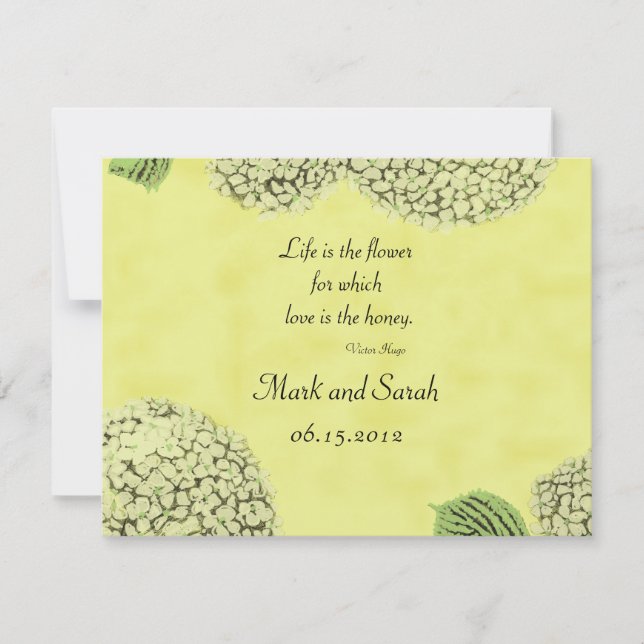 Vintage Hydrangeas RSVP (Devant)