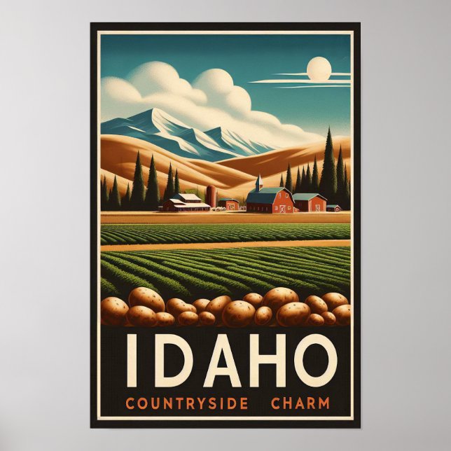 Vintage Idaho Countryside Charm Poster  (Devant)