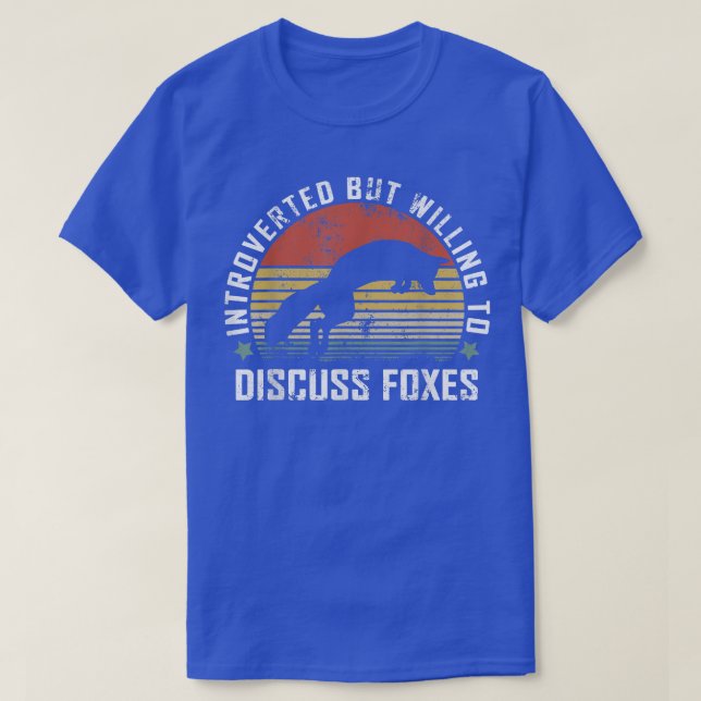 Vintage Introverted Funny Foxes Lovers Fox T-Shirt (Design devant)