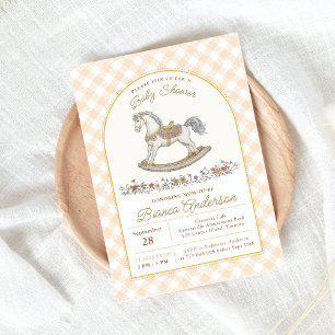Vintage Invitation  Baby shower à cheval à roches
