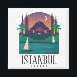 Vintage Istanbul Turquie Skyline Magnet<br><div class="desc">Magnifique Vintage Istanbul Turquie Skyline Magnet. Idée cadeau de voyage et souvenir de votre voyage à la Turquie et la ville turque.</div>
