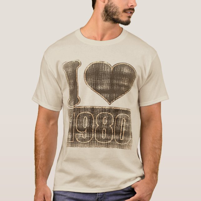 Vintage J'aime 1980 #2 T-Shirt (Devant)