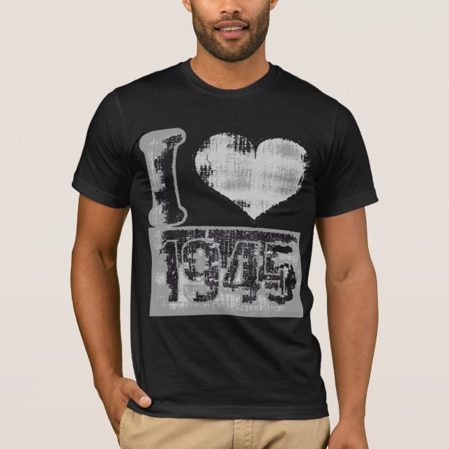 Vintage J'aime T-shirt 1945 (Devant)
