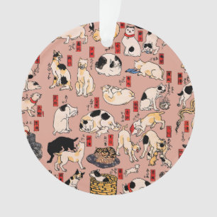 Vintage japonais motif de chat Ukiyo-e : Kuniyoshi