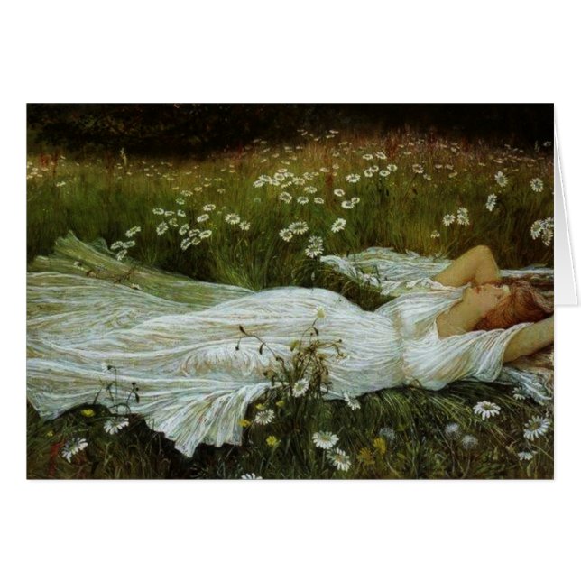 Vintage - Jardin dans un champ de marguerites, (Devant horizontal)