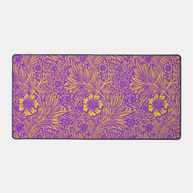 Vintage joli motif fleuri jaune violet (Recto)