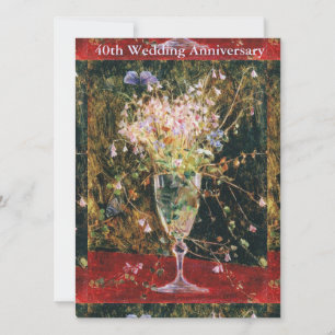 Vintage Joyeux 40e anniversaire de Mariage