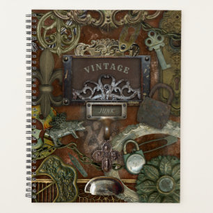Vintage Junk Metal Steampunk Planner