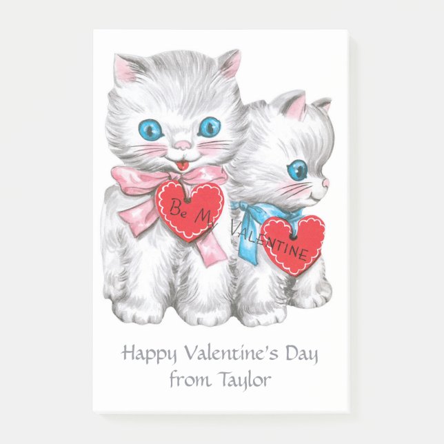 Vintage Kittens texte personnalisé Post-It notes (Devant)
