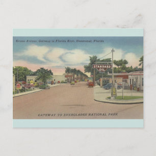Vintage Krome Avenue Homestead Florida Carte posta