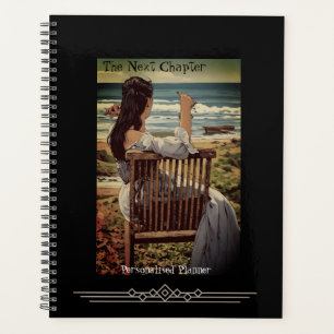 Vintage Lady By the Sea Citation Black Journal