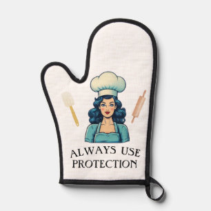 Vintage Lady Funny Four Mitt