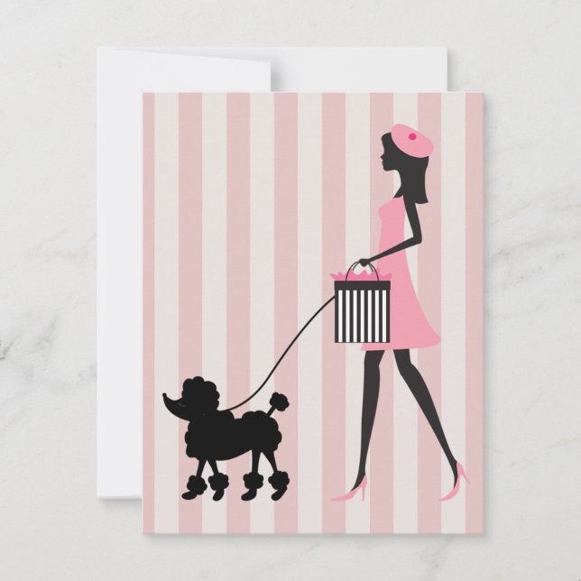 Vintage Lady marche caniche noire (Devant)