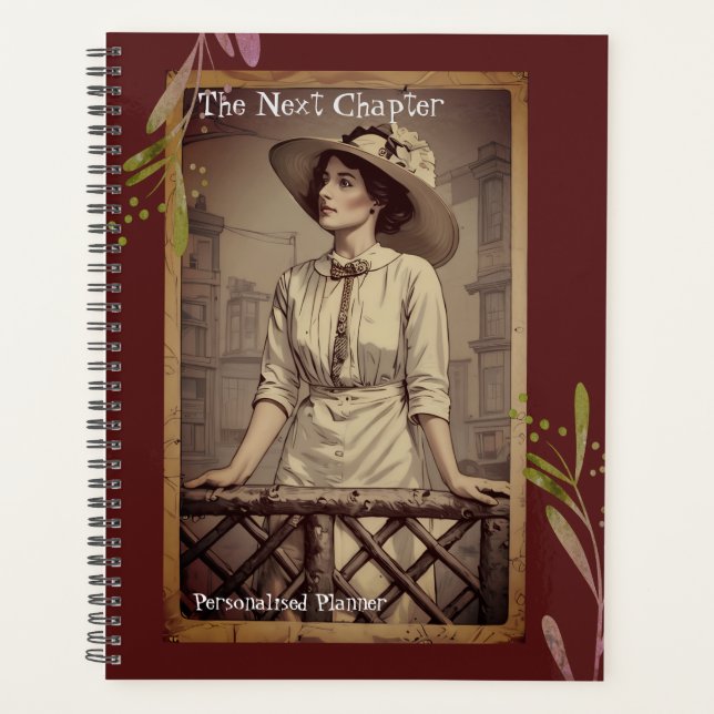 Vintage Lady Next Chapter Citation Red Journal (Devant)
